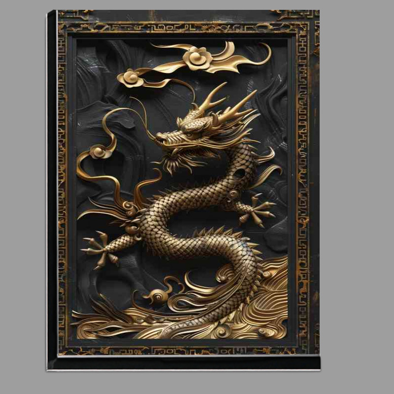 Buy Di-Bond : (Artistic Dragon with gold and black border)
