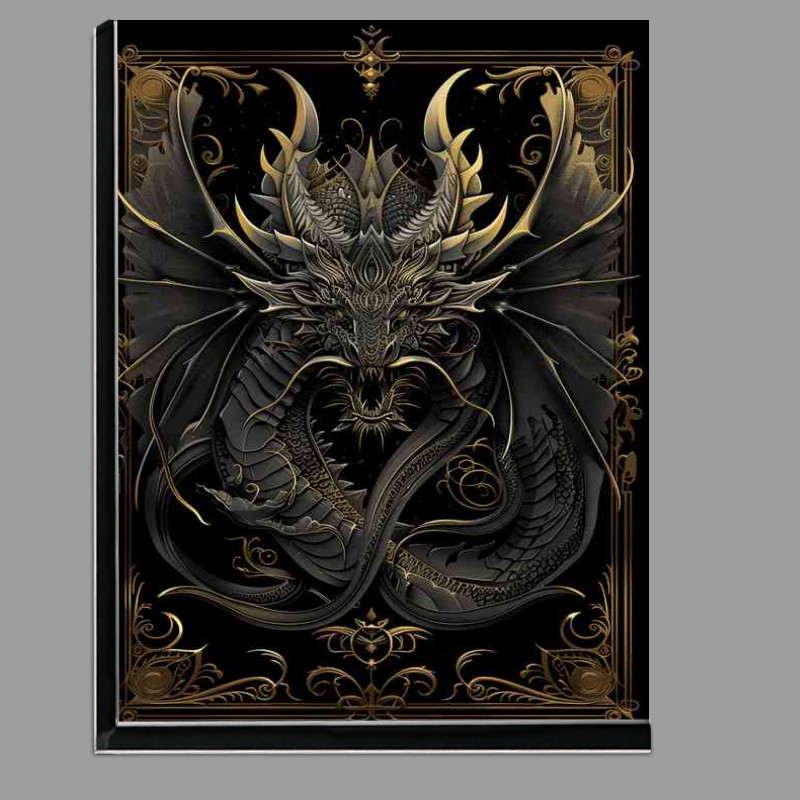 Buy Di-Bond : (Black and golden Dragons Abstract)