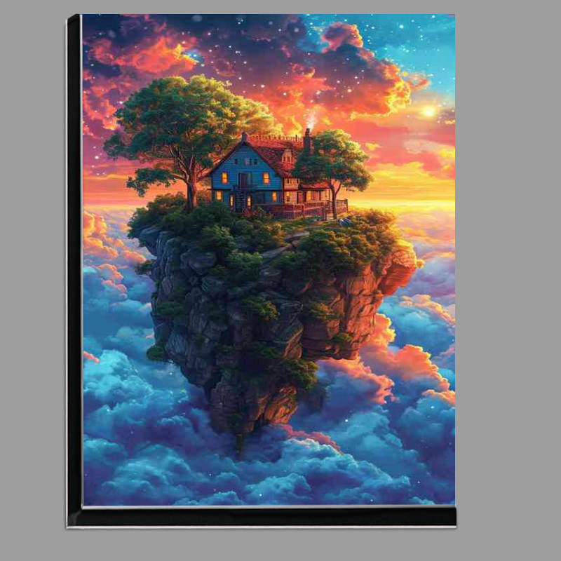 Buy Di-Bond : (Colorful house on an island in the clouds)