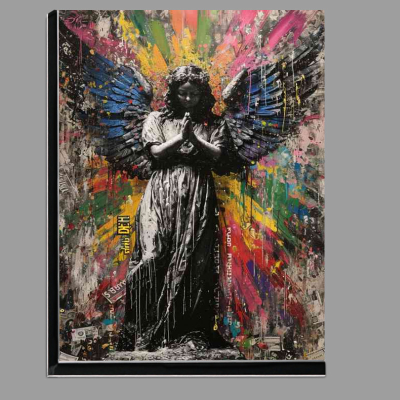 Buy Di-Bond : (A large black and white picture of a tattoo angel)