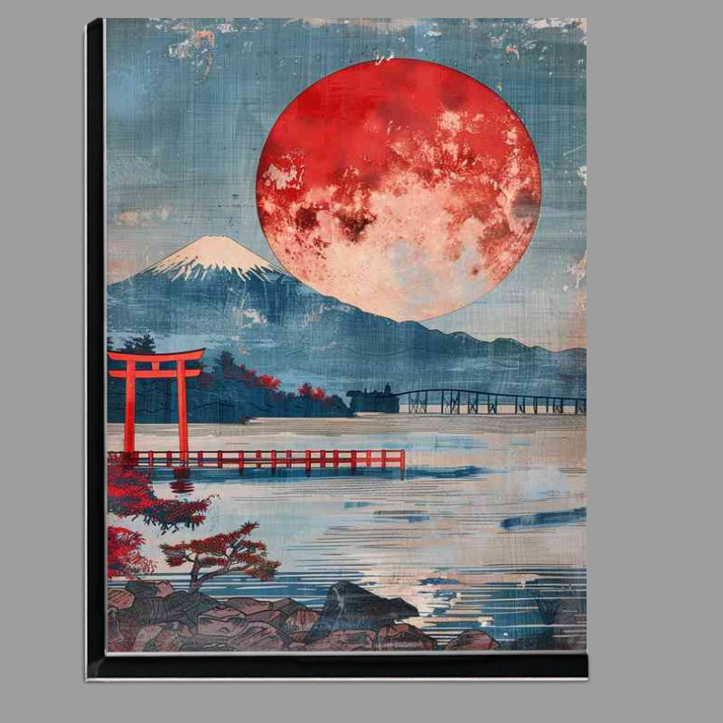 Buy Di-Bond : (A Japanese moon rising over mount Edna)