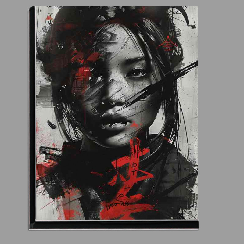 Buy Di-Bond : (Black and white japanese girl art)