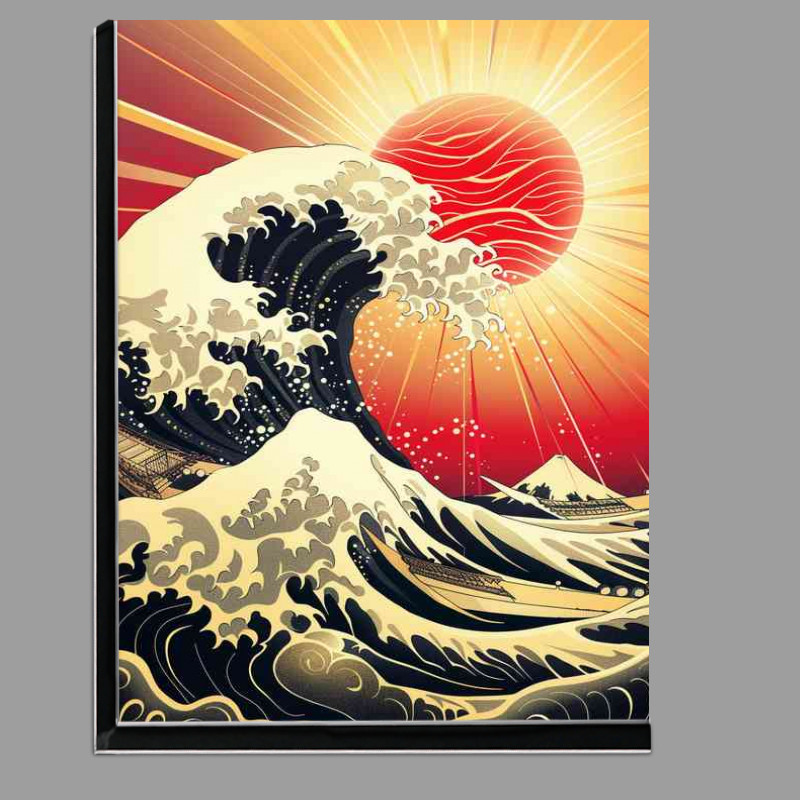Buy Di-Bond : (Old japanese style poster showing the great wave)