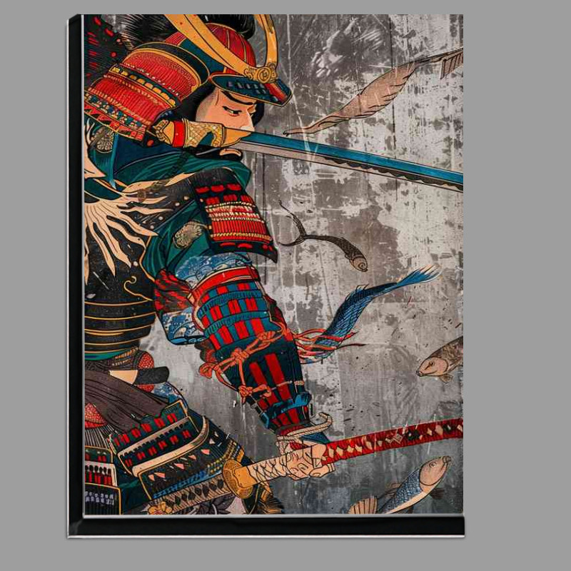 Buy Di-Bond : (Samurai fighting with sword and armor colorful wood)