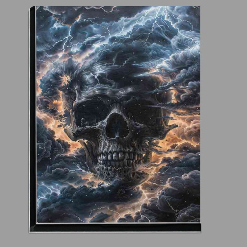 Buy Di-Bond : (Black skull with lightning around it in the clouds)