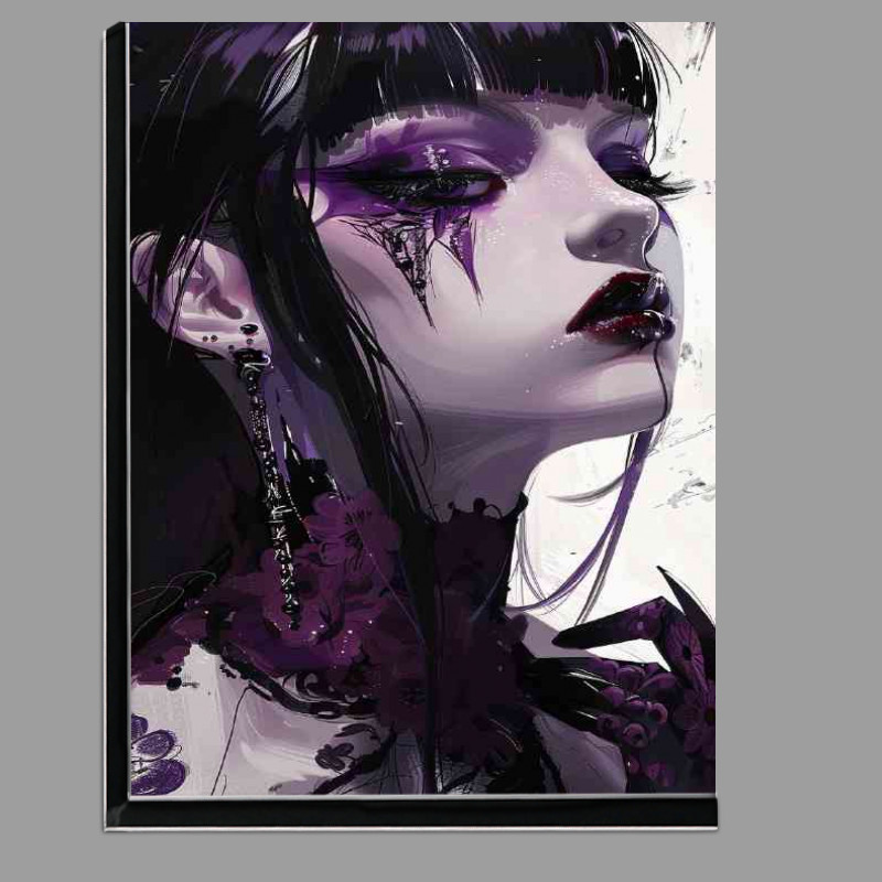 Buy Di-Bond : (Girl with purple makeup and black hair in goth style)