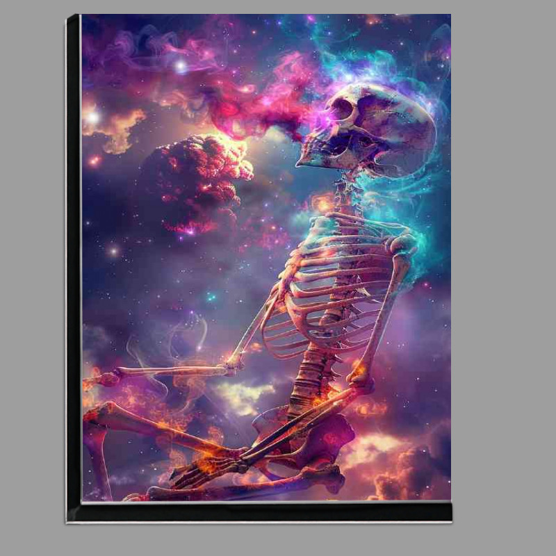 Buy Di-Bond : (Skeleton in space with neon colours)