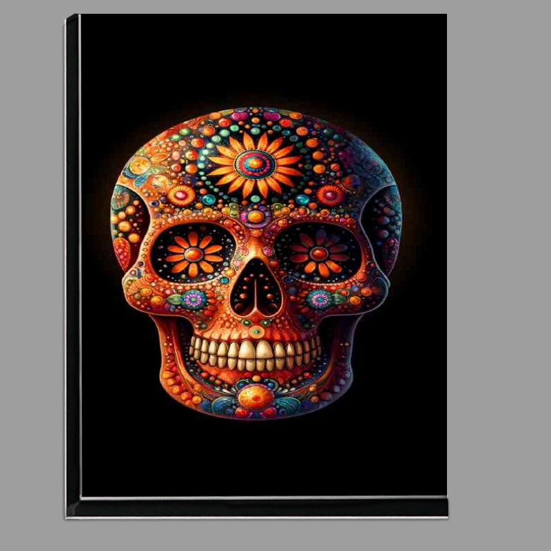 Buy Di-Bond : (Skull in the style of traditional Mexican Dia de los Muertos)