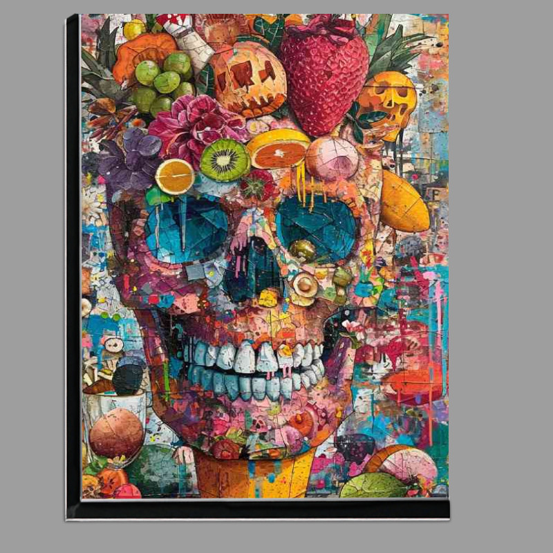 Buy Di-Bond : (Skull painting has many different kinds of foods)