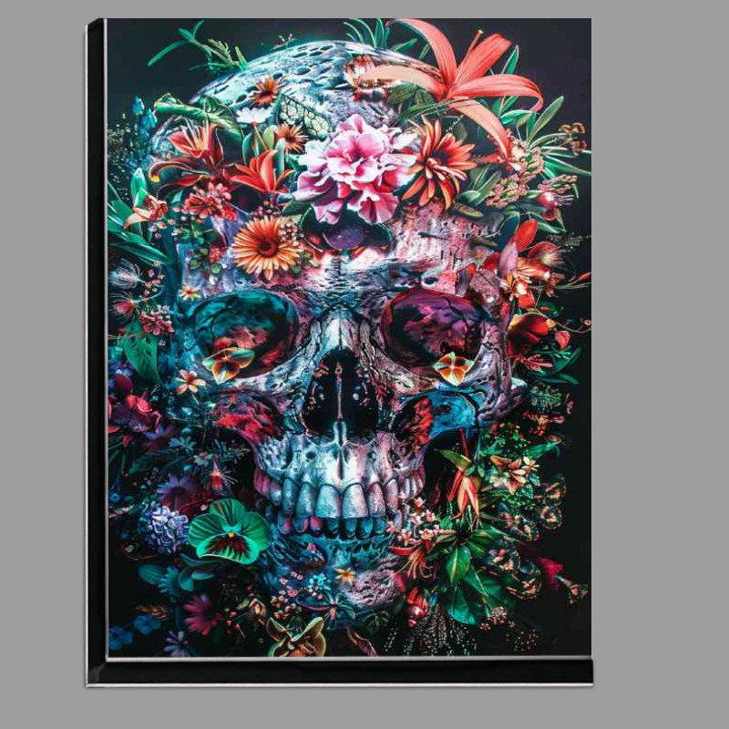 Buy Di-Bond : (Skull with flowers and plants)