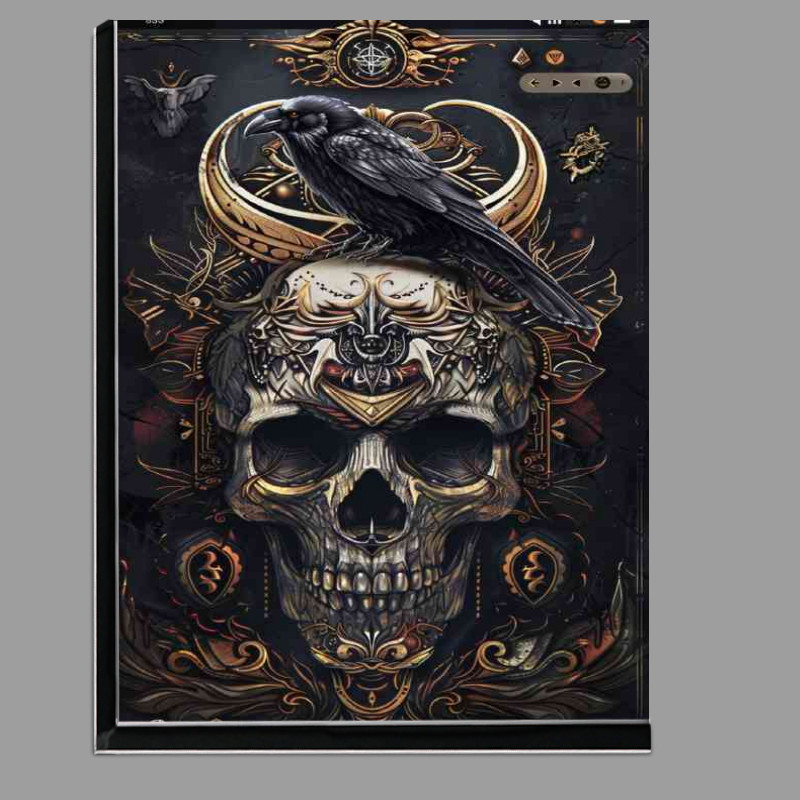 Buy Di-Bond : (Skull with raven on its head)