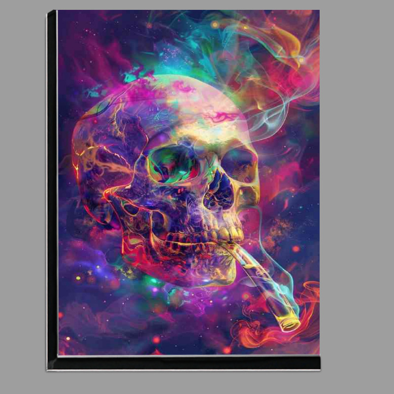 Buy Di-Bond : (skull with a glass pipe neon colours)