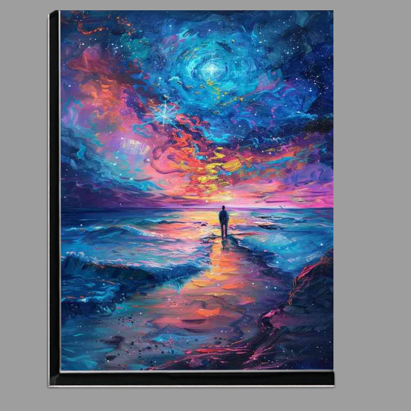 Buy Di-Bond : (Person painting the night star by person)
