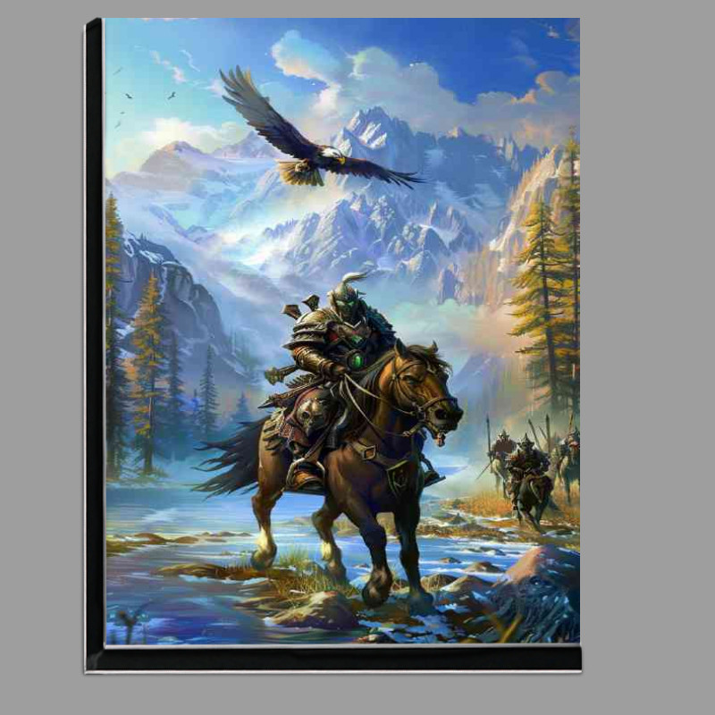 Buy Di-Bond : (Warrior on Horseback with Eagle flying)