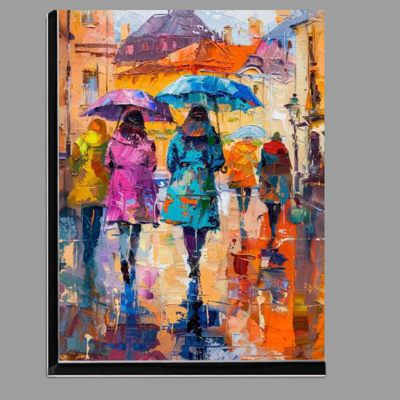 Buy Di-Bond : (Ladys walking down the street with umberellas)