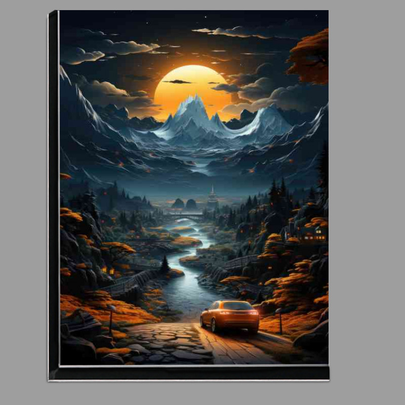 Buy Di-Bond : (Midnight moon looking down the valley)