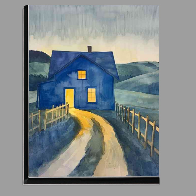 Buy Di-Bond : (The blue farmhouse with yellow light)
