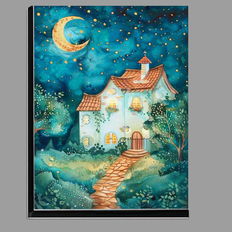 Buy Di-Bond : (The house at night with moon and stars)