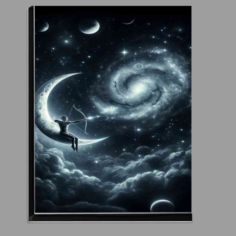 Buy Di-Bond : (Celestial being on a crescent moon drawing a bow)
