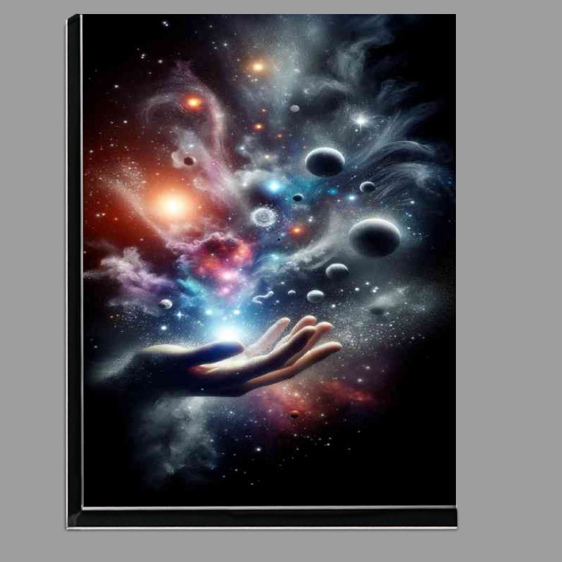 Buy Di-Bond : (Hand dispersing a cloud of cosmic dust into celestial bodies)