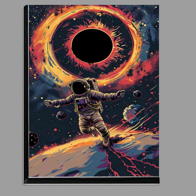 Buy Di-Bond : (Astronaut taking off in space above a giant black hole)