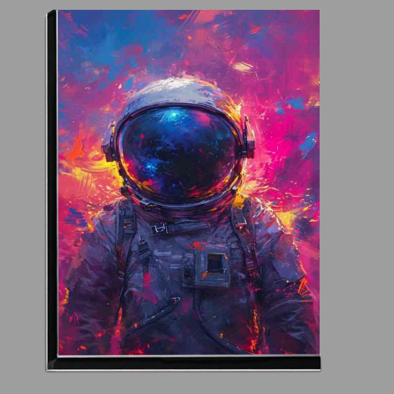 Buy Di-Bond : (Astronaut with a array of colours in space)