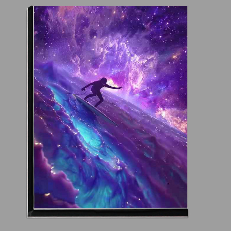 Buy Di-Bond : (Surfboarder surfing in space clouds)