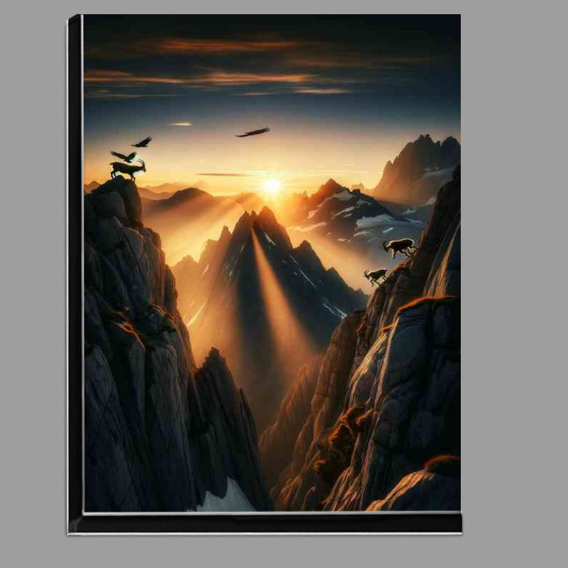 Buy Di-Bond : (Breathtaking moment of an alpine sunrise)