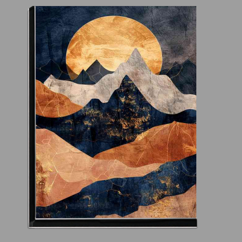 Buy Di-Bond : (Full moon and mountains abstract style)