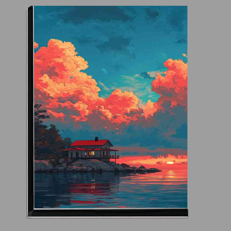Buy Di-Bond : (House on the lake with a cloudy sky)