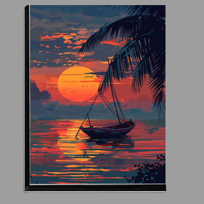 Buy Di-Bond : (Sail boat in the dusk sunset)