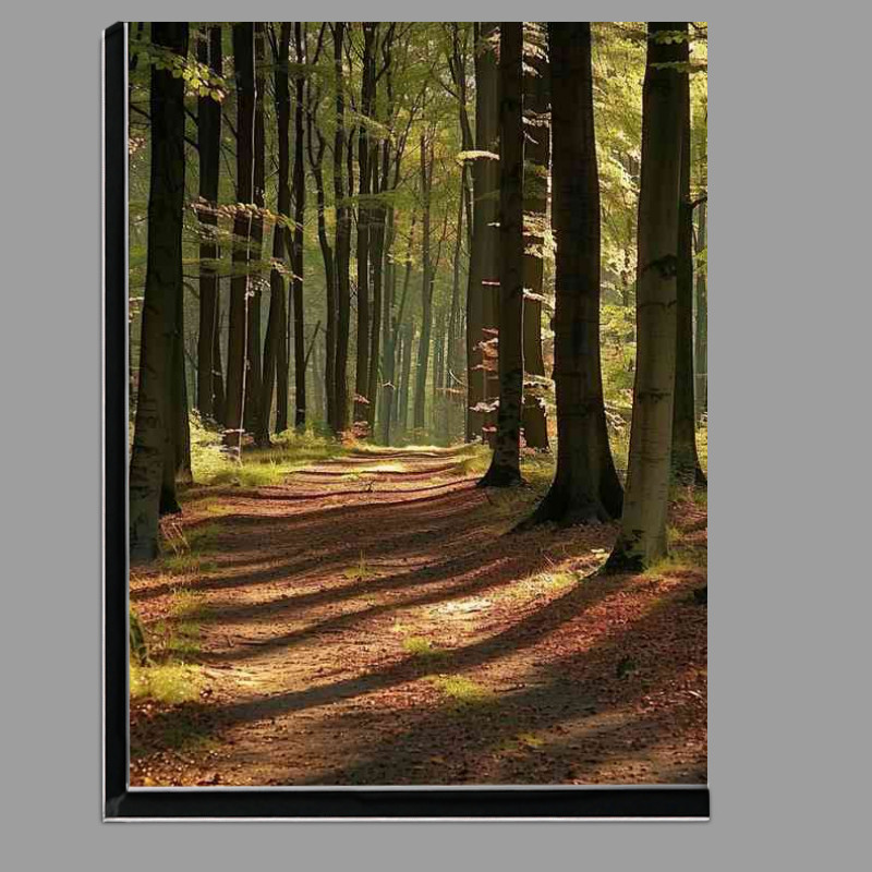 Buy Di-Bond : (A dense forest with tall trees with sunlight)