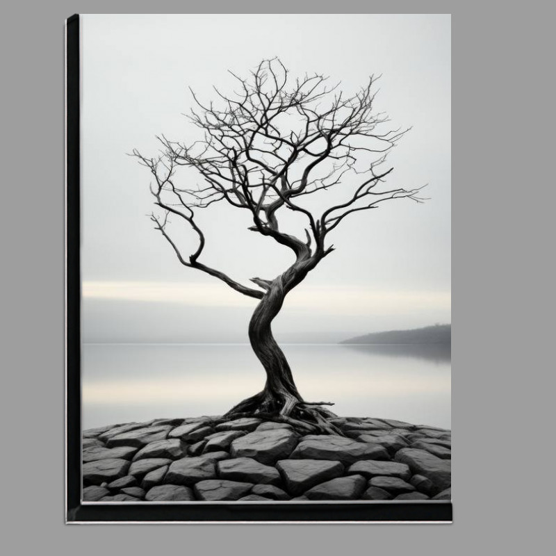 Buy Di-Bond : (Abstract signle Tree black and white)