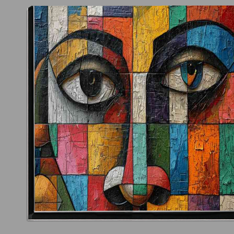 Buy Di-Bond : (Face painting in the style of cubist)