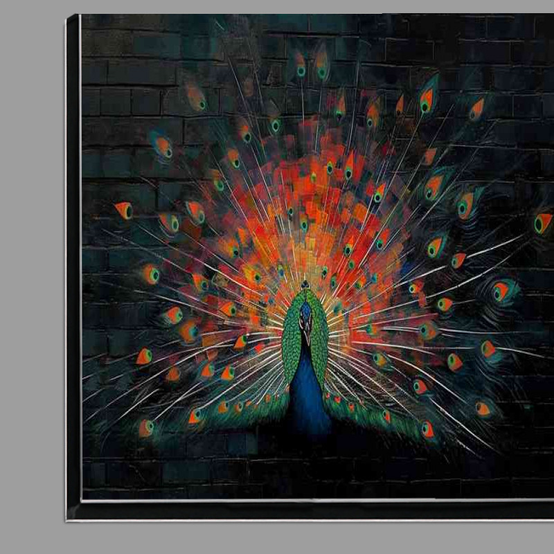 Buy Di-Bond : (The painted peacock on a wall)
