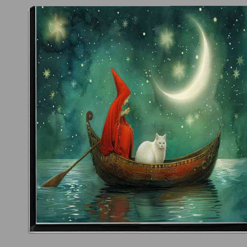 Buy Di-Bond : (An elf in a red cape rowing a boat with a white cat)