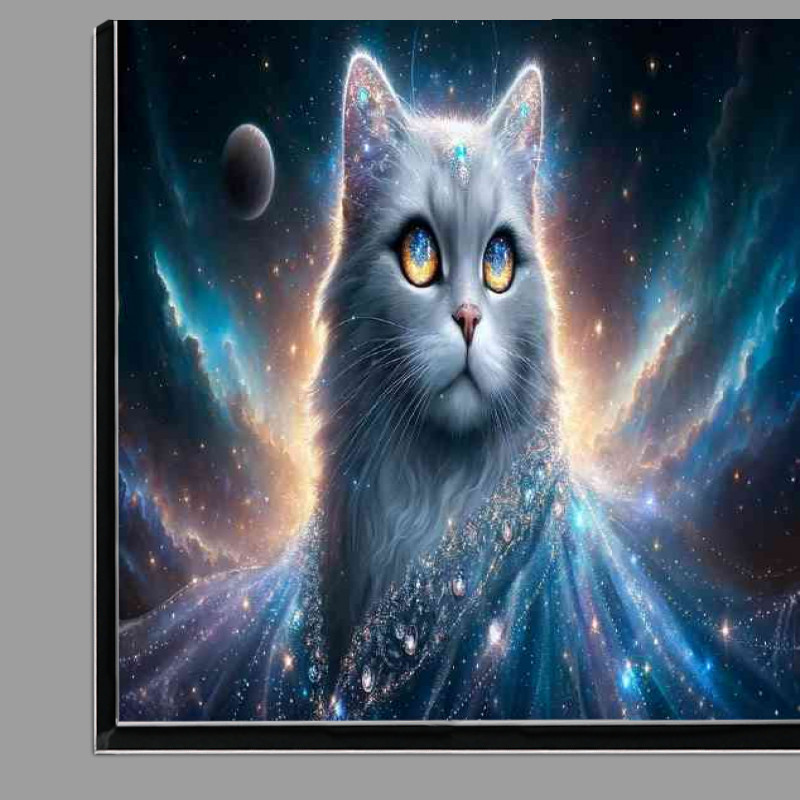 Buy Di-Bond : (Cosmic Cat with silver blue fur nestled among the stars)