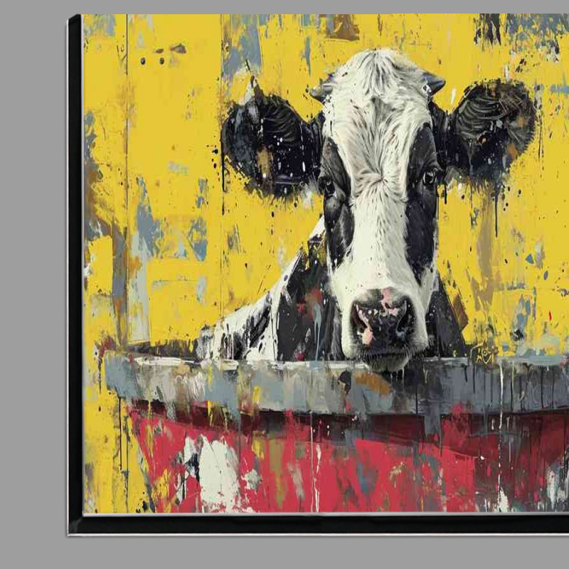 Buy Di-Bond : (Cow in a tub street art style)