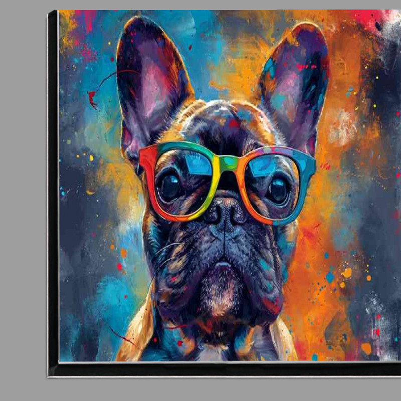 Buy Di-Bond : (French buldog with his colourful glasses on)