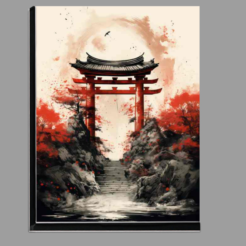 Buy Di-Bond : (Sacred Shinto Gates Ink and Watercolor Visions)