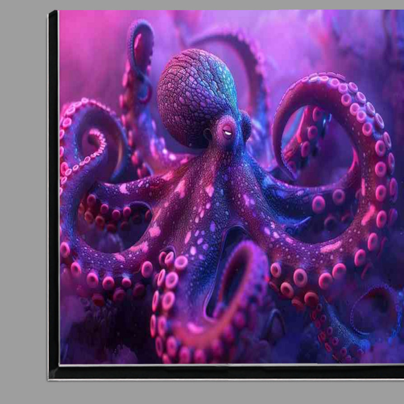 Buy Di-Bond : (Octopus in pink on the ocean floor)