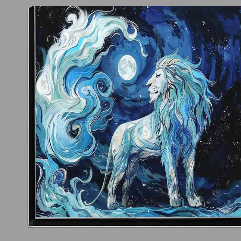 Buy Di-Bond : (A Big lion standing in the night_against the moon)