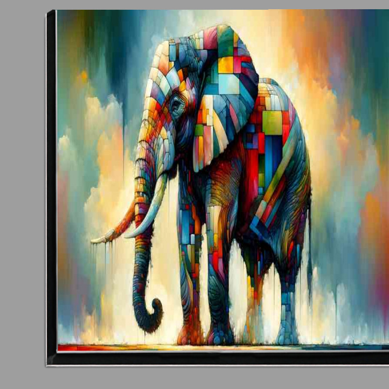 Buy Di-Bond : (Abstract and colorful form of a majestic elephant)