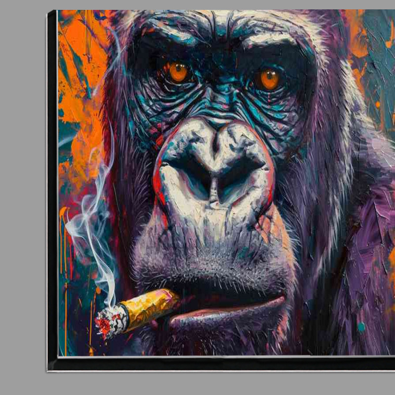 Buy Di-Bond : (Abstract painting of a gorilla street art)