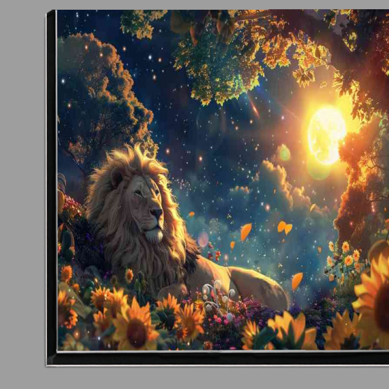 Buy Di-Bond : (Beautiful sun moon and stars in the sky with Lion)