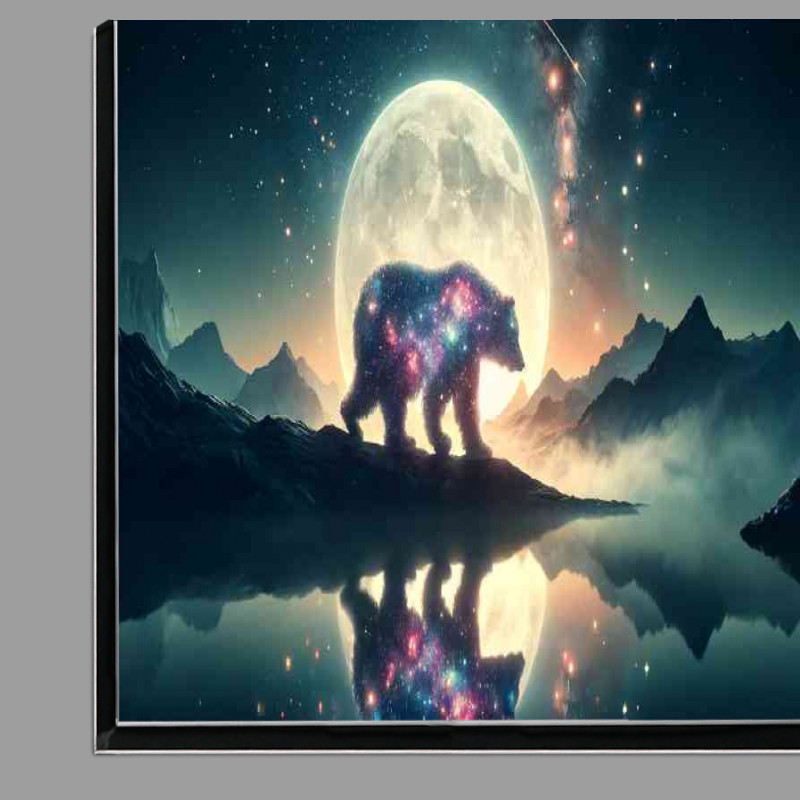 Buy Di-Bond : (Celestial Bear made of stars and nebulas a mountain ridge)