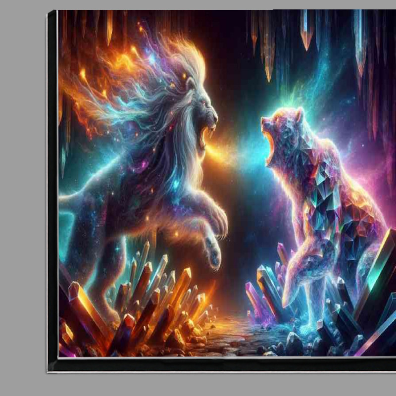 Buy Di-Bond : (Clash between a spectral Lion with a mane of stars and a crystal Bear)