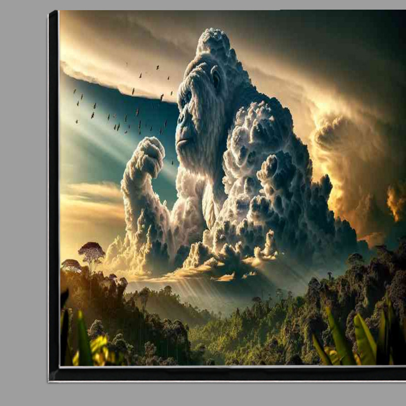 Buy Di-Bond : (Clouds form the shape of a majestic gorilla in the sky)