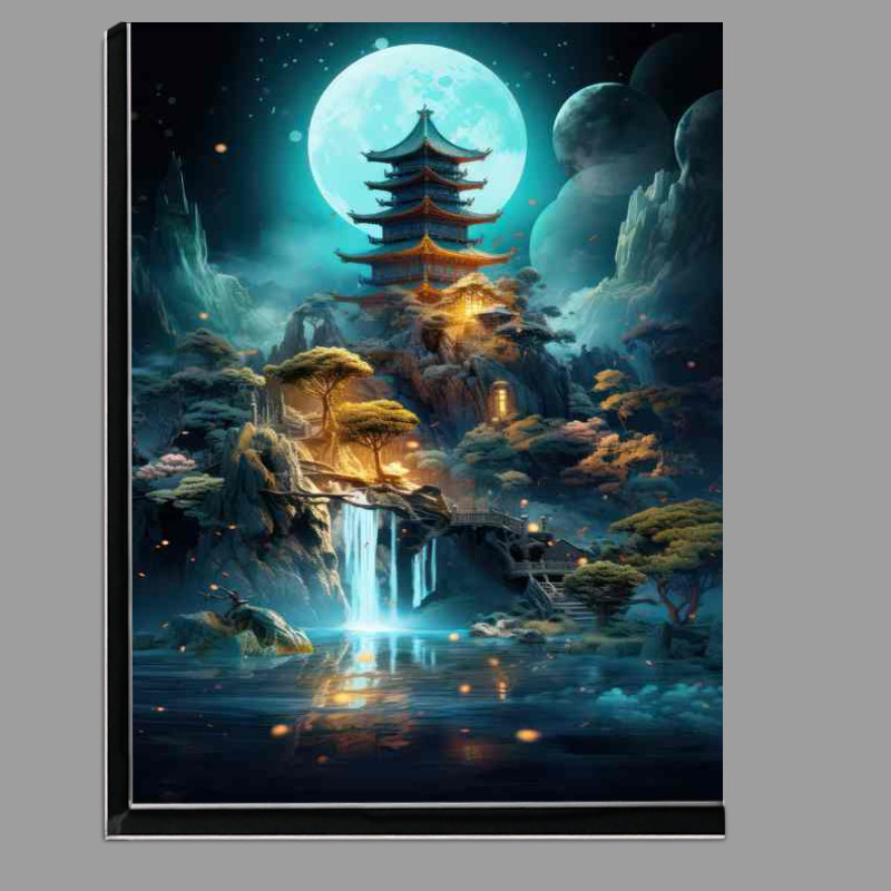 Buy Di-Bond : (Yujihime full moon tower with waterfall cascading)