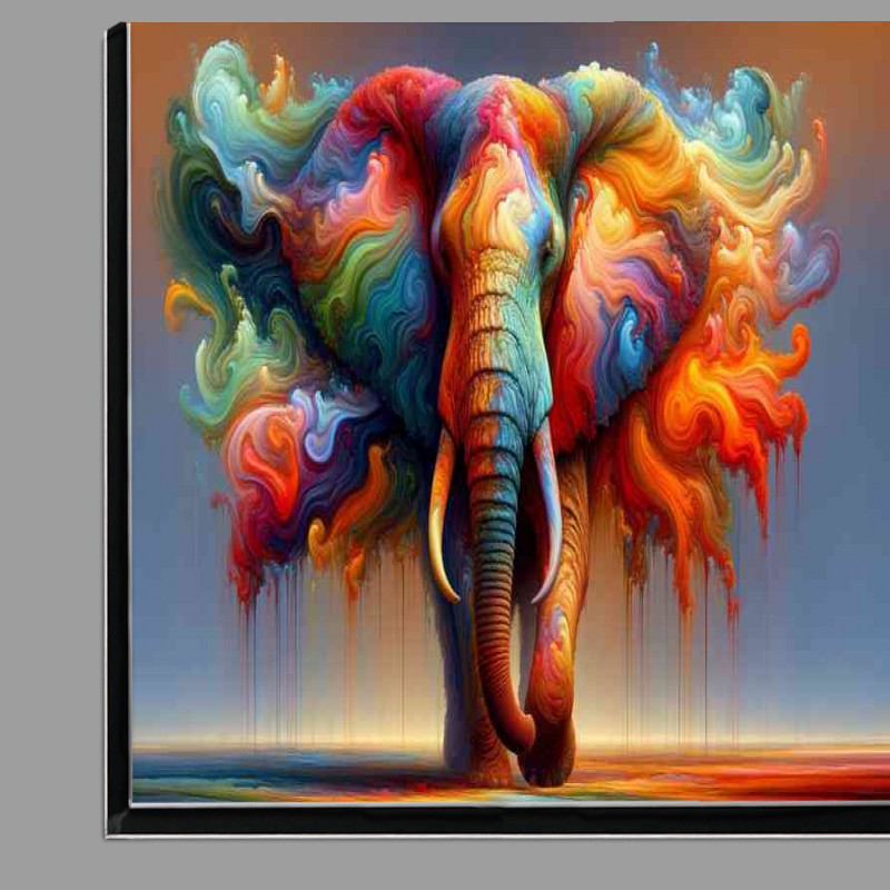 Buy Di-Bond : (Elephant with rich swirling colors adorning its form)